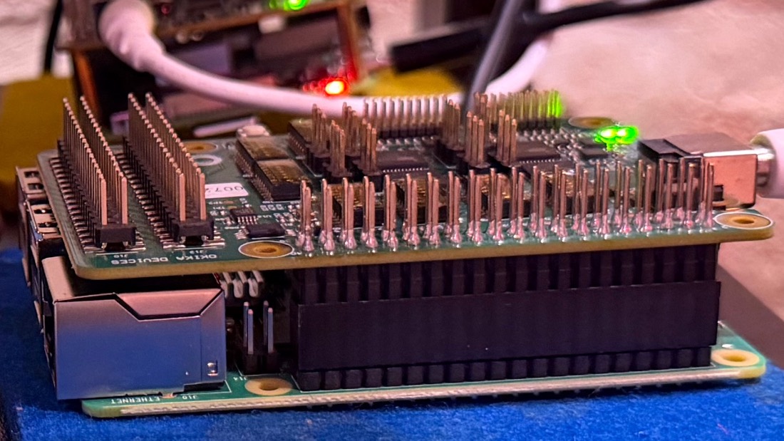 Four-chip FPAA board stack
